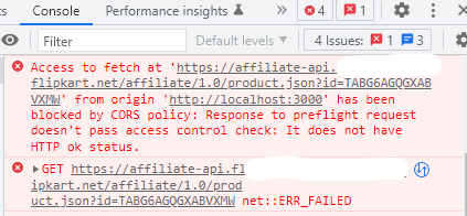 flipkart affiliate api cross origin error, flipkart affiliate api, cross origin error, cors issue